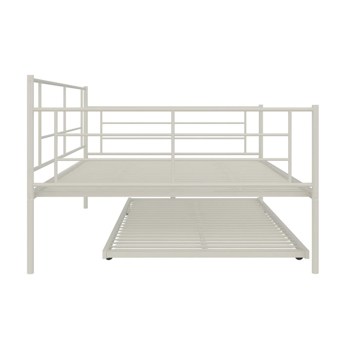 Praxis Metal Daybed with Trundle - White - Full