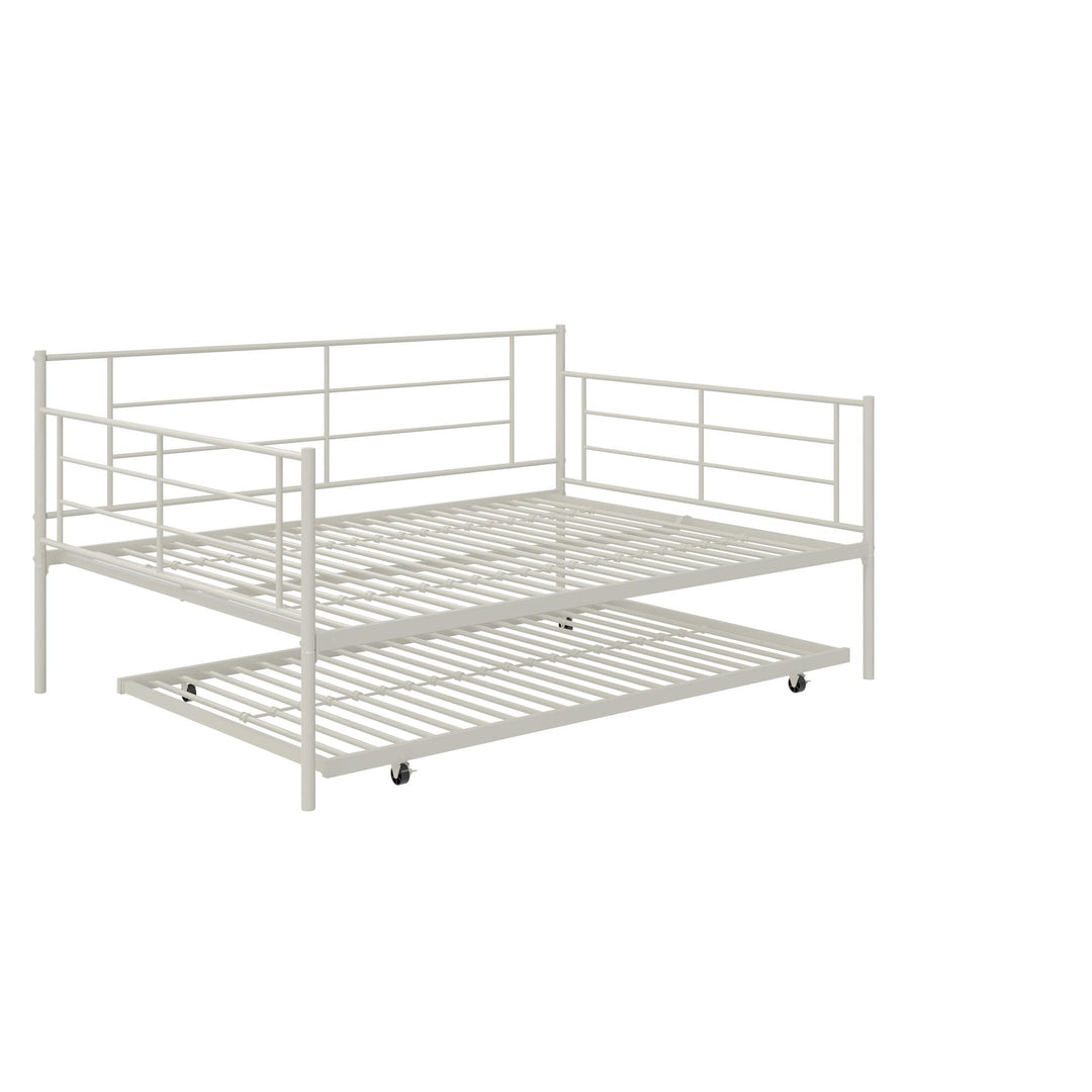 Praxis Metal Daybed with Trundle - White - Full