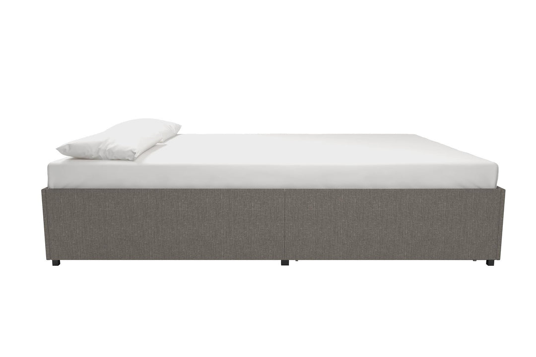 Maven Platform Bed for Bedroom -  Grey Linen 