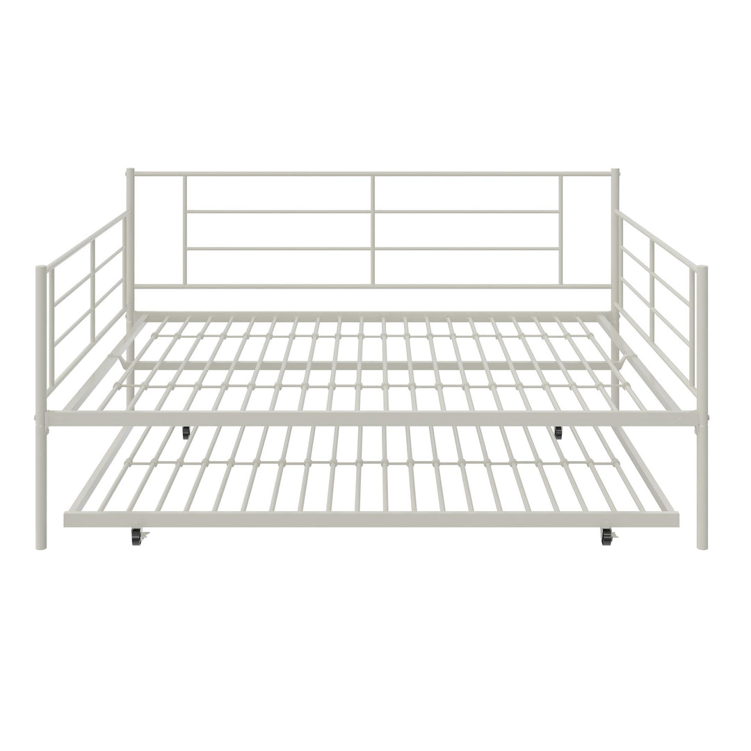 Praxis Metal Daybed with Trundle - White - Full