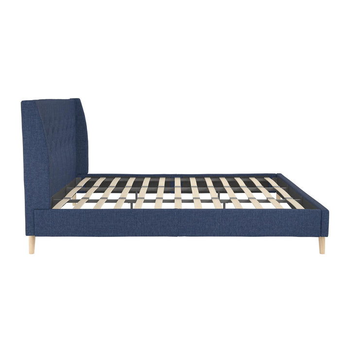 Her Majesty Bed - Blue Linen - King