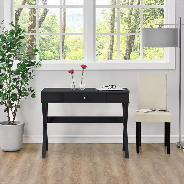 Carlisle Campaign Computer Desk - Black