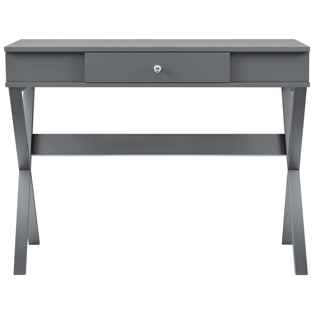 Paxton Campaign Computer Desk - Graphite Grey