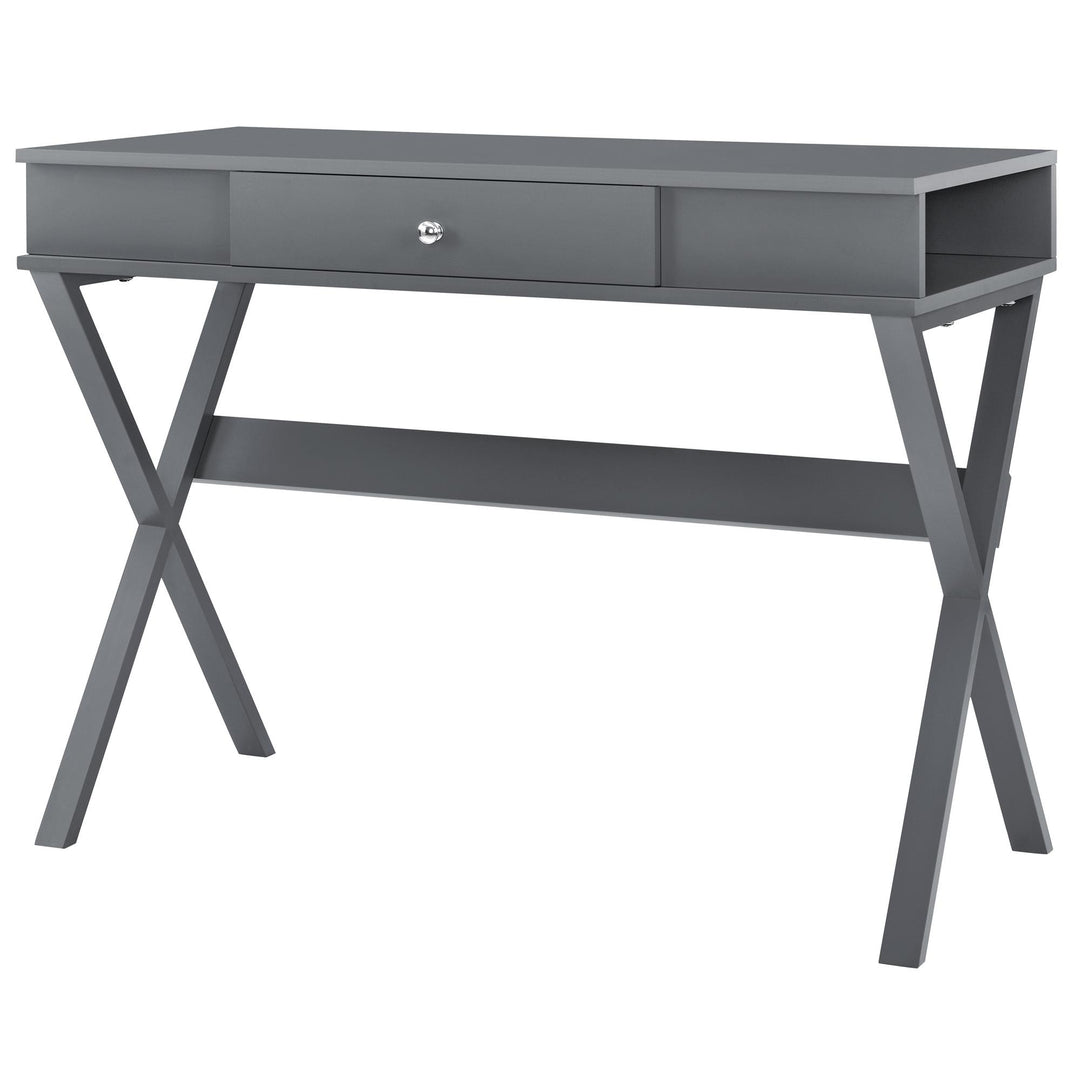 Paxton Campaign Computer Desk - Graphite Grey