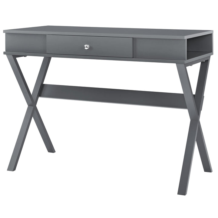 Paxton Campaign Computer Desk - Graphite Grey