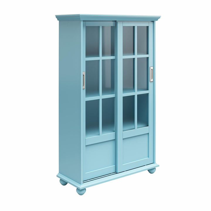 Durable storage solution with Aaron Lane tall bookcase -  Sea Blue