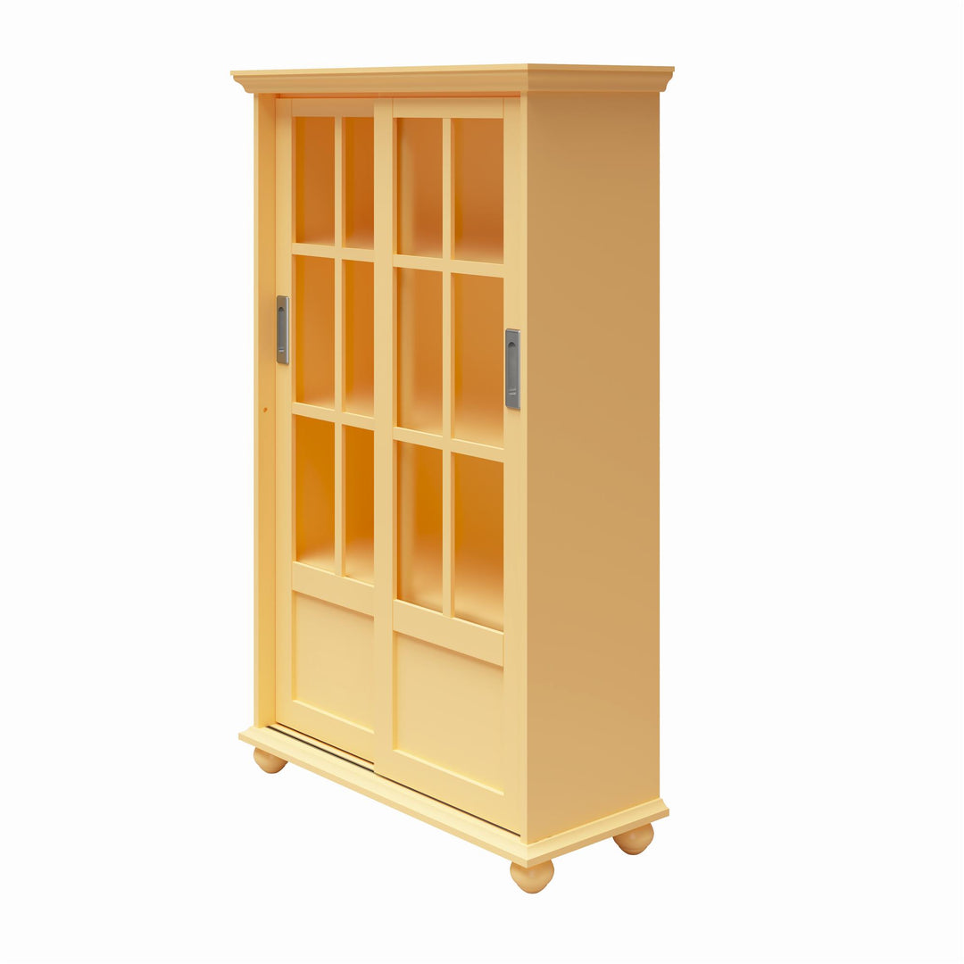 Spacious book storage with Aaron Lane tall bookcase -  Sunlight Yellow