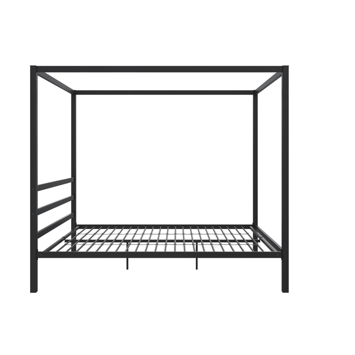 Best Modern Metal Canopy Bed -  Black  -  Queen