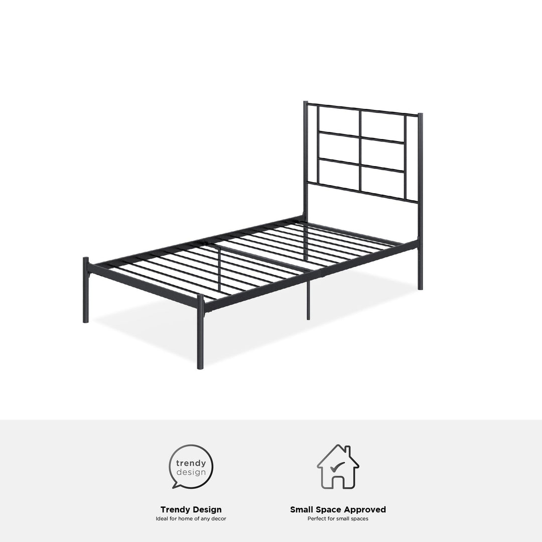 Praxis Metal Bed - Black - Twin