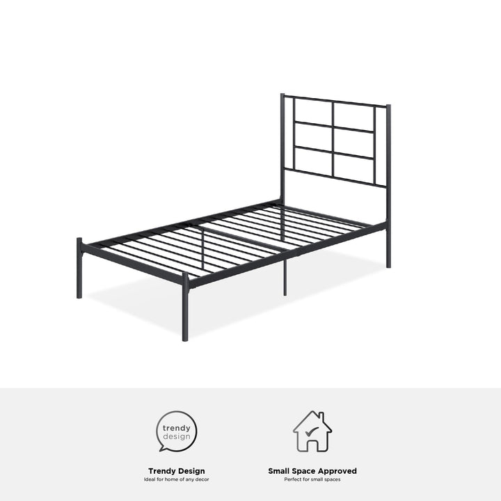 Praxis Metal Bed - Black - Twin