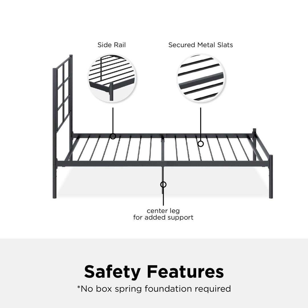Praxis Metal Bed - Black - Twin
