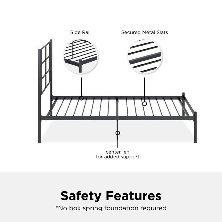 Praxis Metal Bed - Black - Twin
