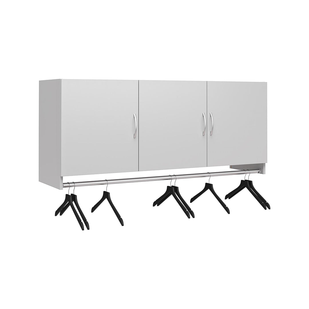 Basin 3 Door Wall Storage Cabinet with Hanging Rod - Dove Gray