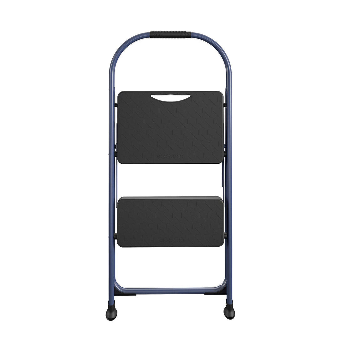Multi-Step Folding Step Stool with 225 lb Weight Capacity - Navy - 2 Step