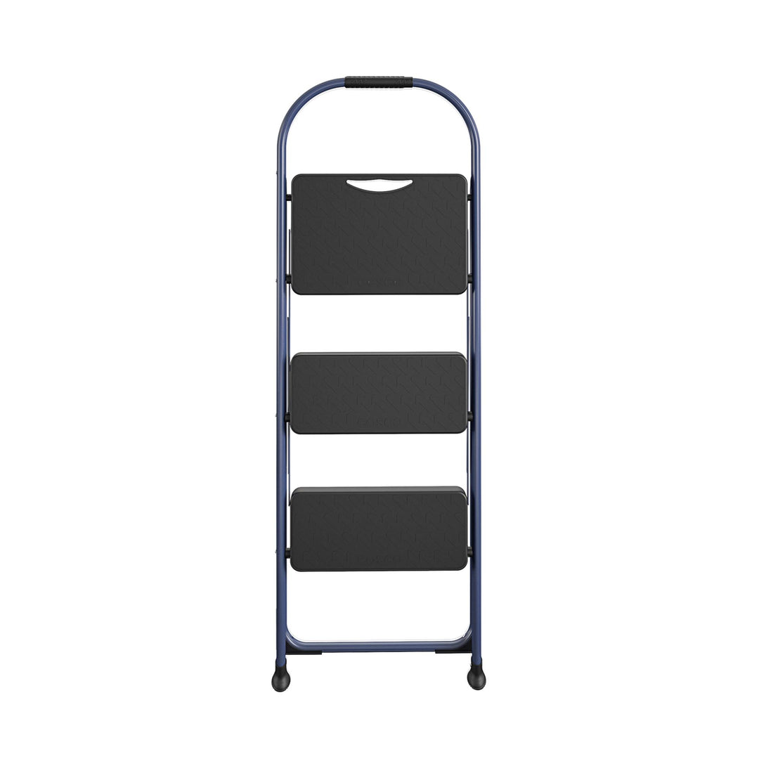 Multi-Step Folding Step Stool with 225 lb Weight Capacity - Navy - 3 Step 
