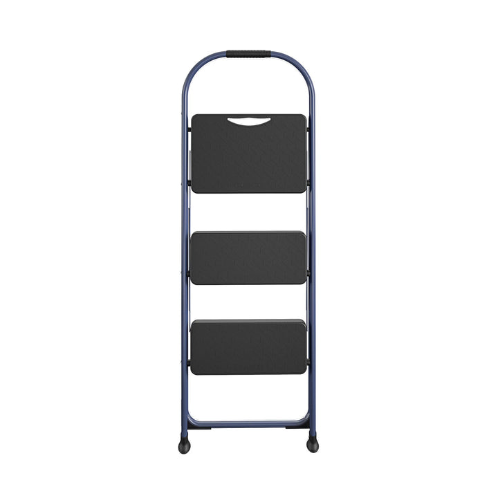 Multi-Step Folding Step Stool with 225 lb Weight Capacity - Navy - 3 Step 