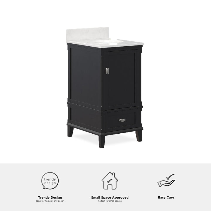 Otum 18" Bathroom Vanity - Black - 18"