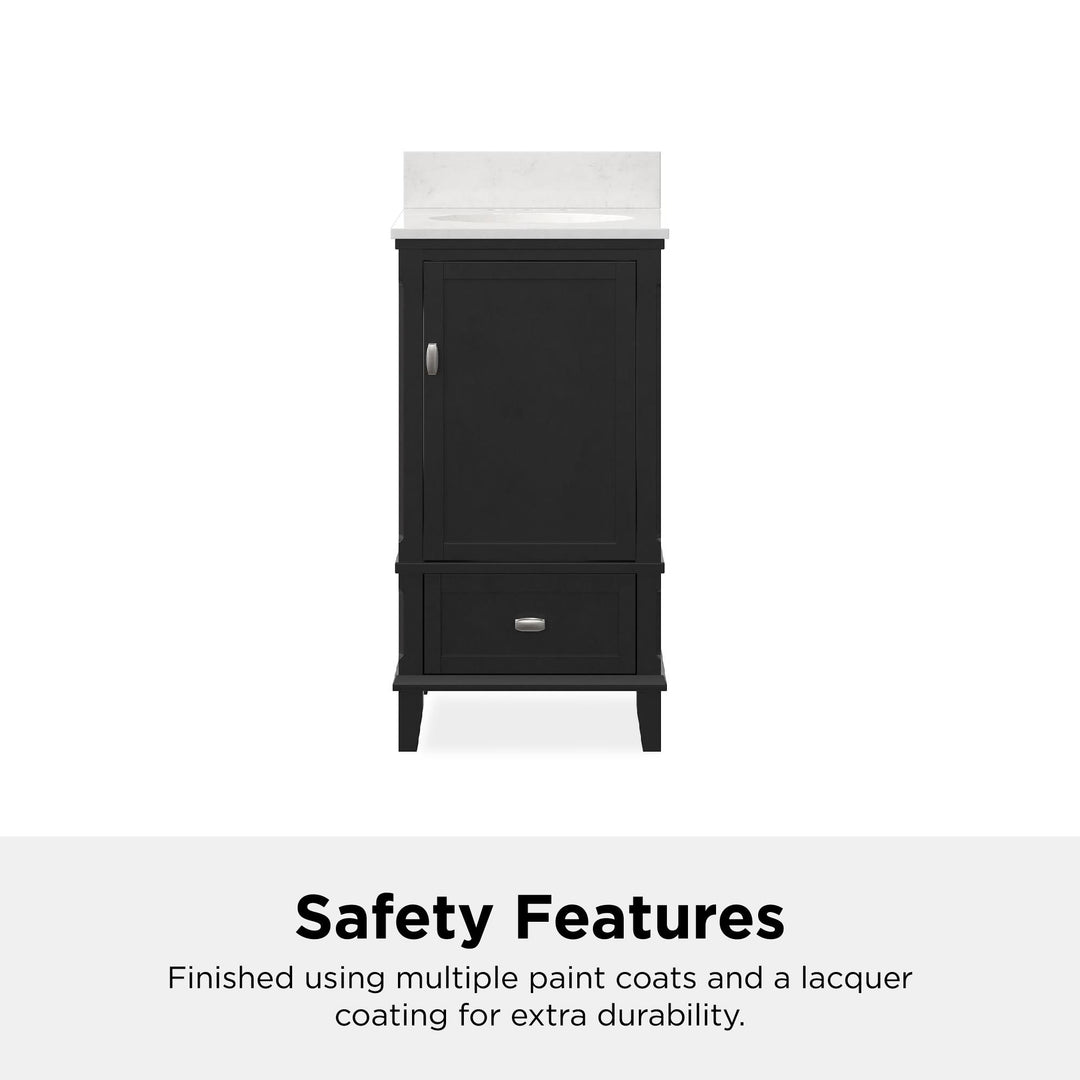 Otum 18" Bathroom Vanity - Black - 18"