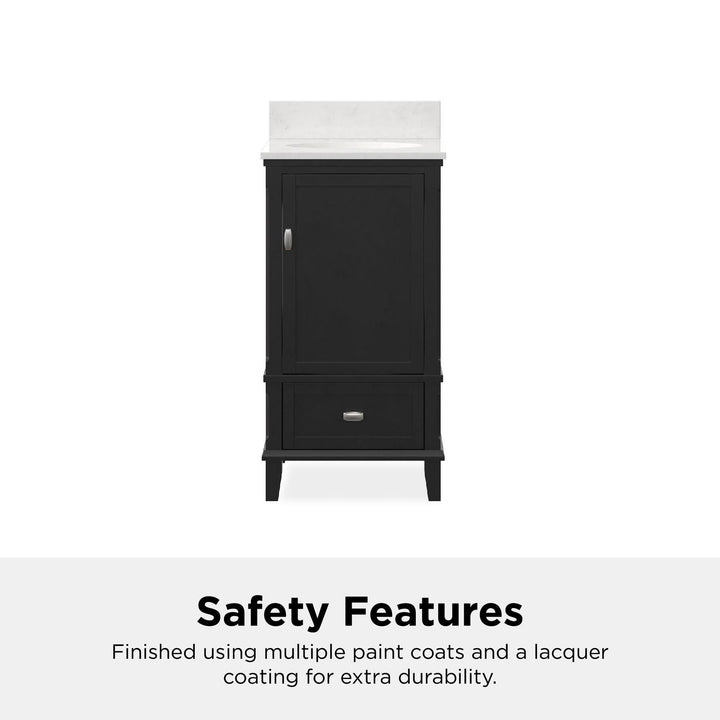 Otum 18" Bathroom Vanity - Black - 18"