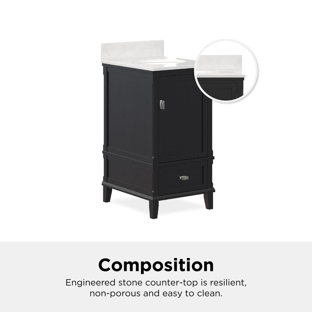 Otum 18" Bathroom Vanity - Black - 18"