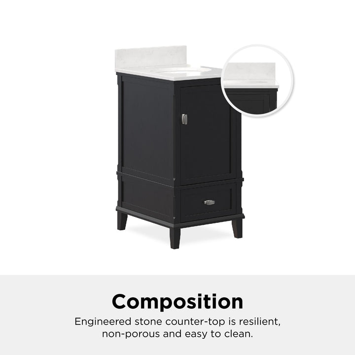 Otum 18" Bathroom Vanity - Black - 18"
