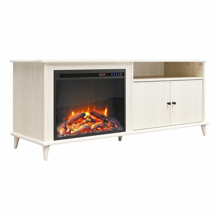 Farnsworth Fireplace TV Stand for TVs up to 65" - Ivory Oak