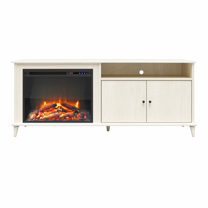 Farnsworth Fireplace TV Stand for TVs up to 65" - Ivory Oak