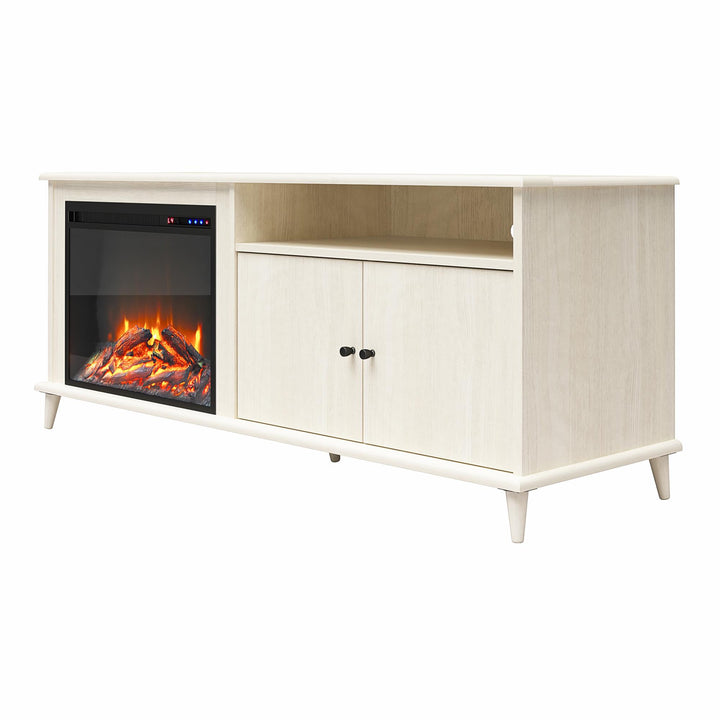 Farnsworth Fireplace TV Stand for TVs up to 65" - Ivory Oak
