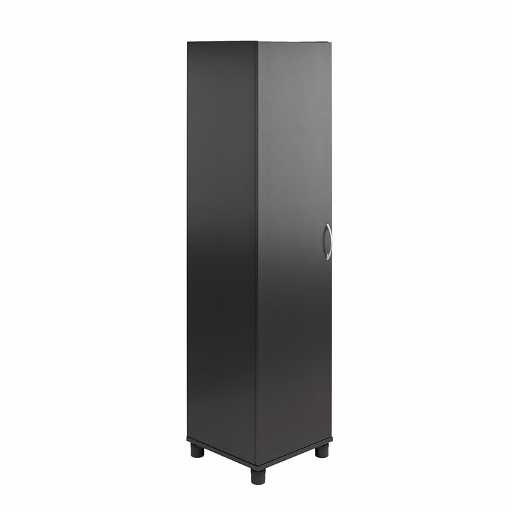 Basin 60" Tall Storage Cabinet with 4 Shelves and Adjustable Feet - Black
