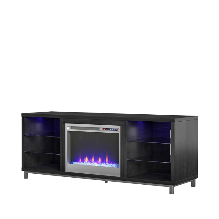Modern Lumina TV Stand for Large TVs -  Black Oak 