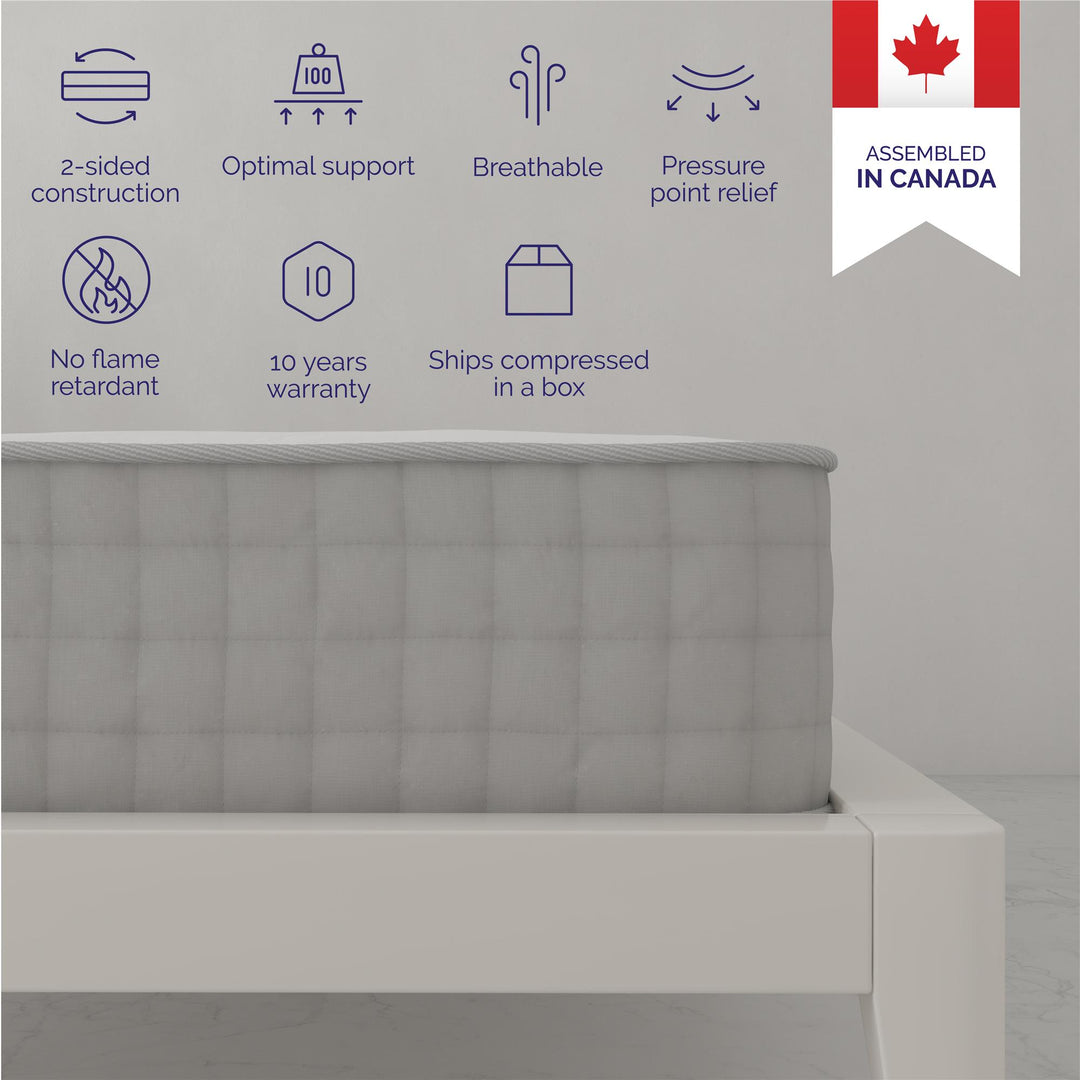 Signature Sleep Dream On 8" Pocket Spring Mattress, Full - White - Full