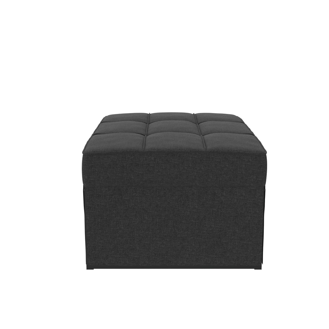 Convertible Lounger Ottoman Linen Sofa Chair with 4-in-1 Design - Gray