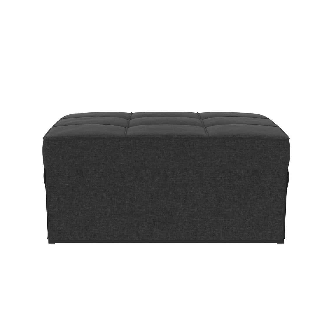 Convertible Lounger Ottoman Linen Sofa Chair with 4-in-1 Design - Gray