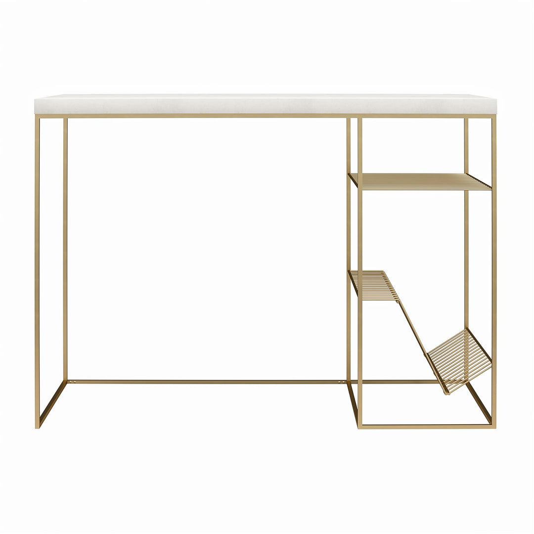 Mixed Media Neely Desk with Modern Design -  Plaster
