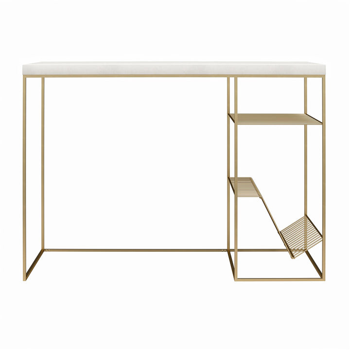 Mixed Media Neely Desk with Modern Design -  Plaster