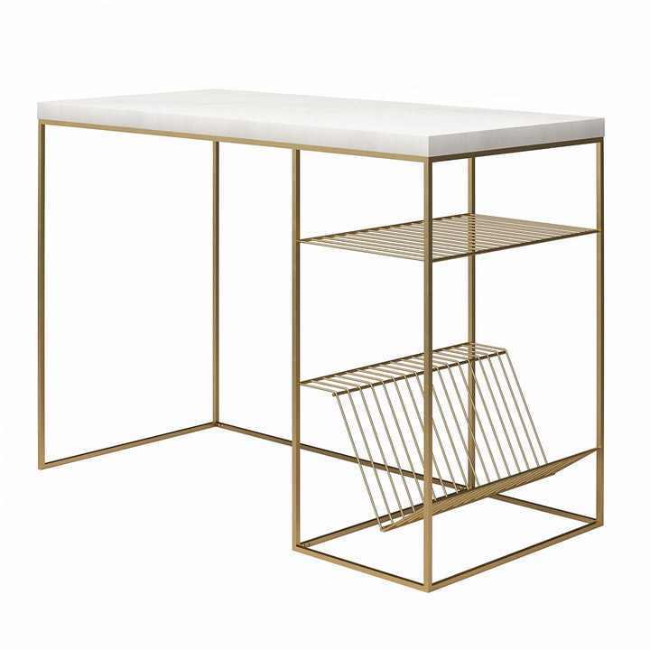 Neely Desk with Spacious and Organized Storage -  Plaster