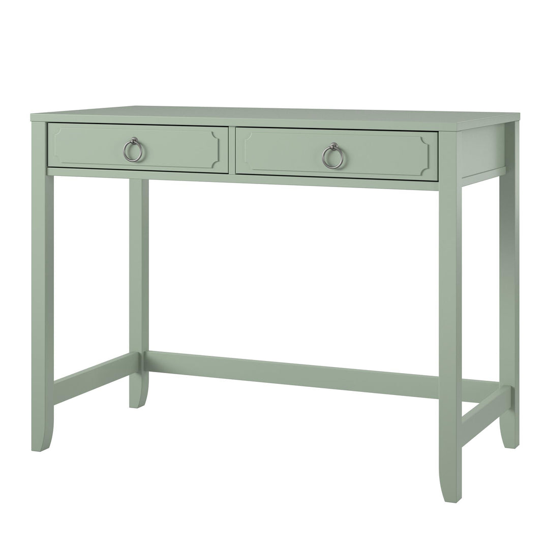 Elegant 2 Drawer Desk -  Pale Green