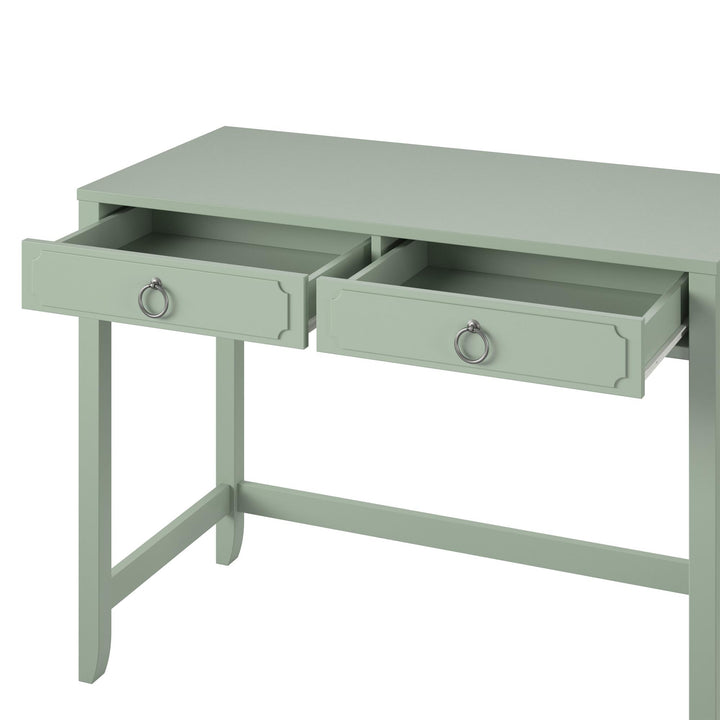 Her Majesty 2 Drawer Writing Desk -  Pale Green