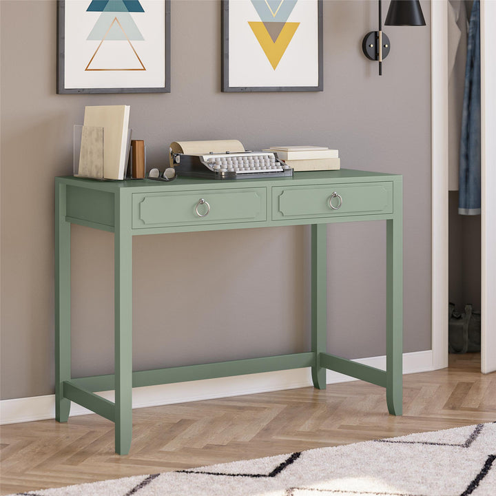 Writing Desk with Ring Pulls -  Pale Green