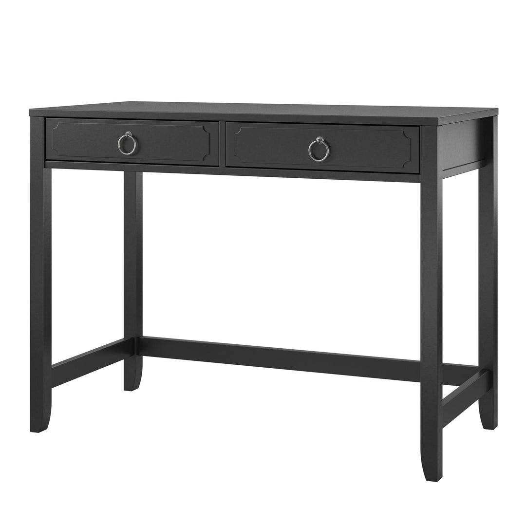 Elegant Desk with 2 Drawers -  Black