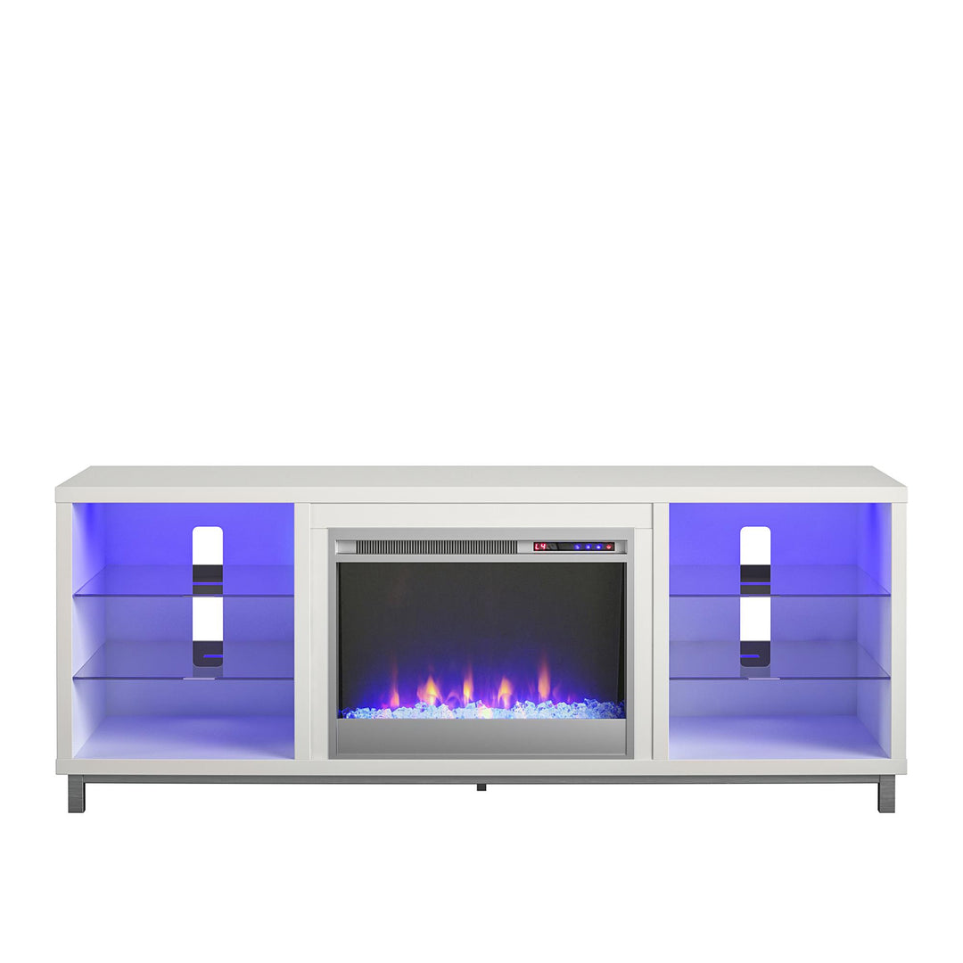 Lumina Fireplace TV Stand for TVs up to 70" - White - 66”-70”