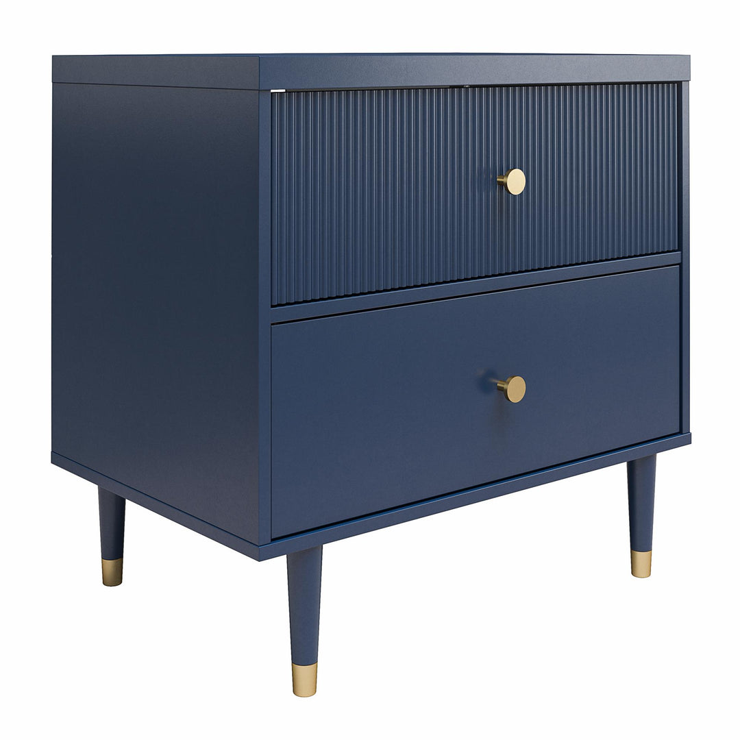 Contemporary Elizabeth 2 Drawer Nightstand -  Navy