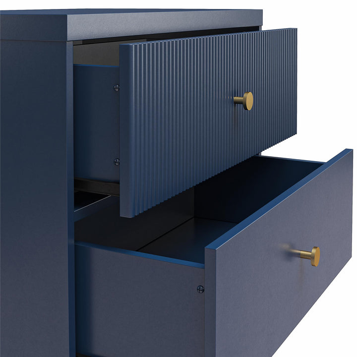 Elizabeth Nightstand with Modern Design -  Navy