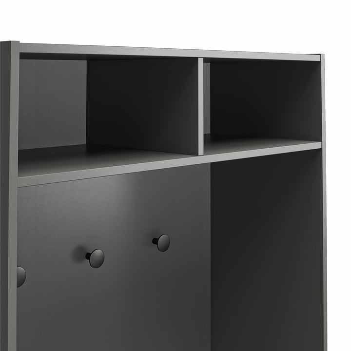 Flex Gym Storage Cabinet with Yoga Mat Storage & Bench Seat - Graphite