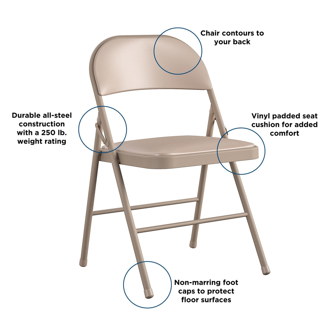 Folding Cushion Chair - 4 Pack