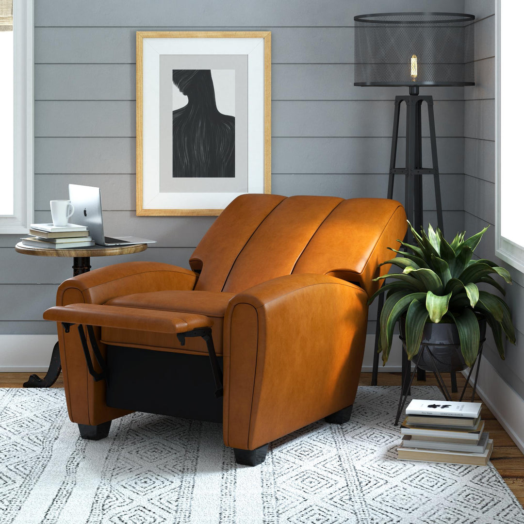 Modern Pushback  recliner chair for living room - Camel