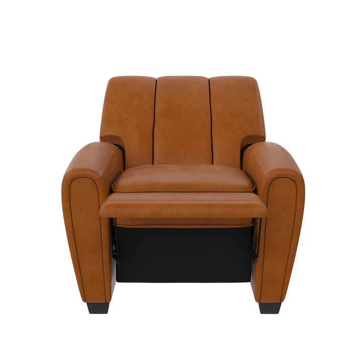 Modern Pushback  recliner chair for living room - Camel