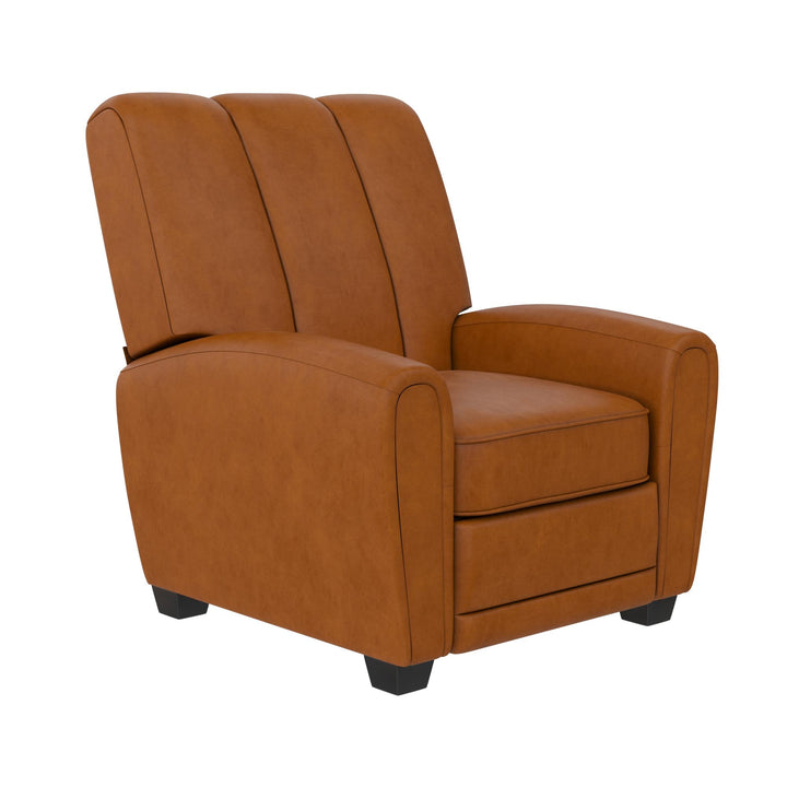 Modern Pushback  recliner chair for bedroom - Camel