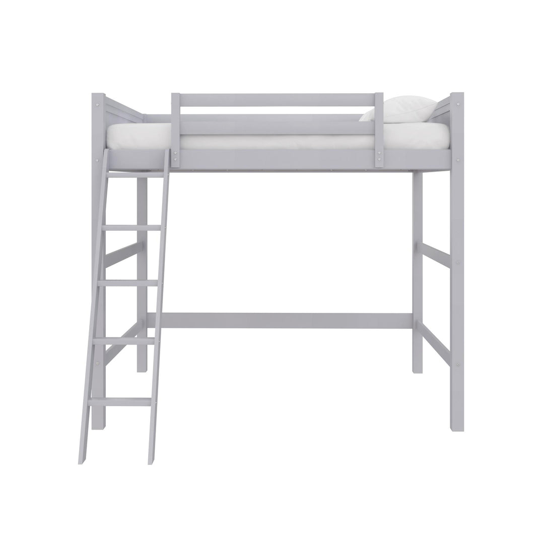 Denver Wooden Kids' Loft Bed with Storage Space - Gray - Full