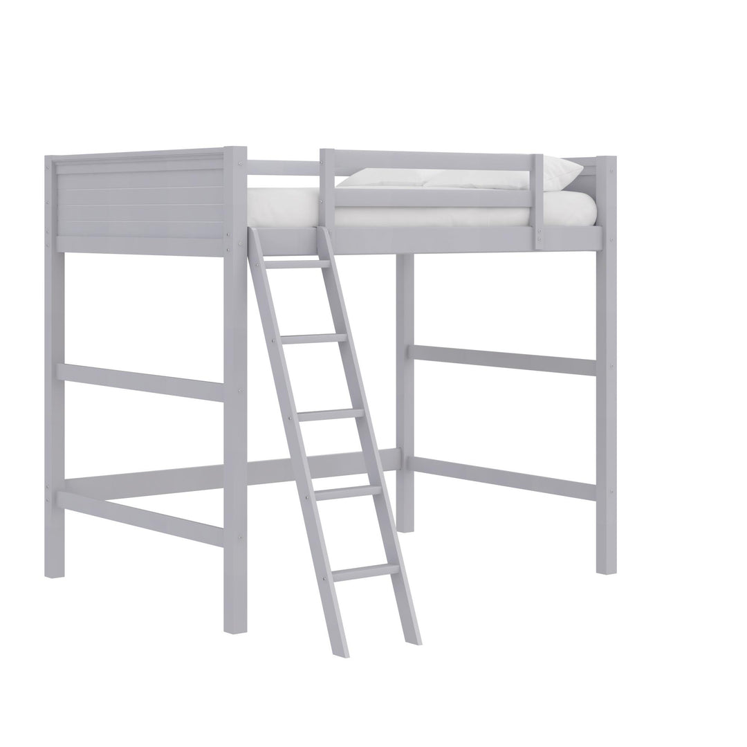 Denver Wooden Kids' Loft Bed with Storage Space - Gray - Full